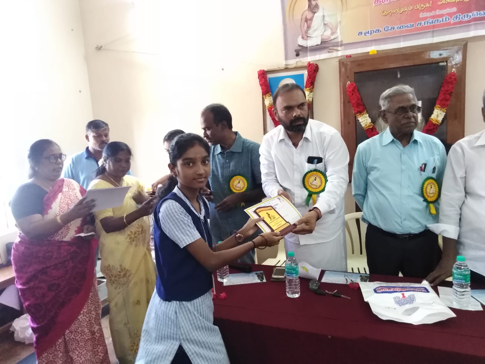 Thiruvalluvar Day Competition organized by Thiruvottiyur Social Service Society.
P. Priyadharshini std VII - A   Tamil elocution  3rd prize